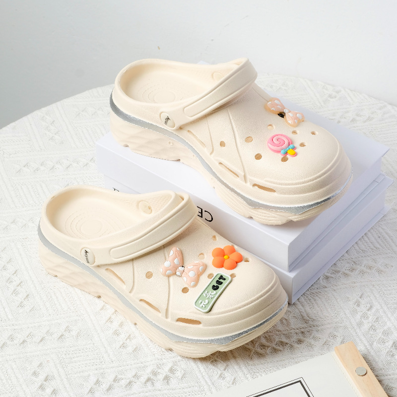 Women'S Fashion Korea - Women's Clog Shoes Breathable Heightening Dad