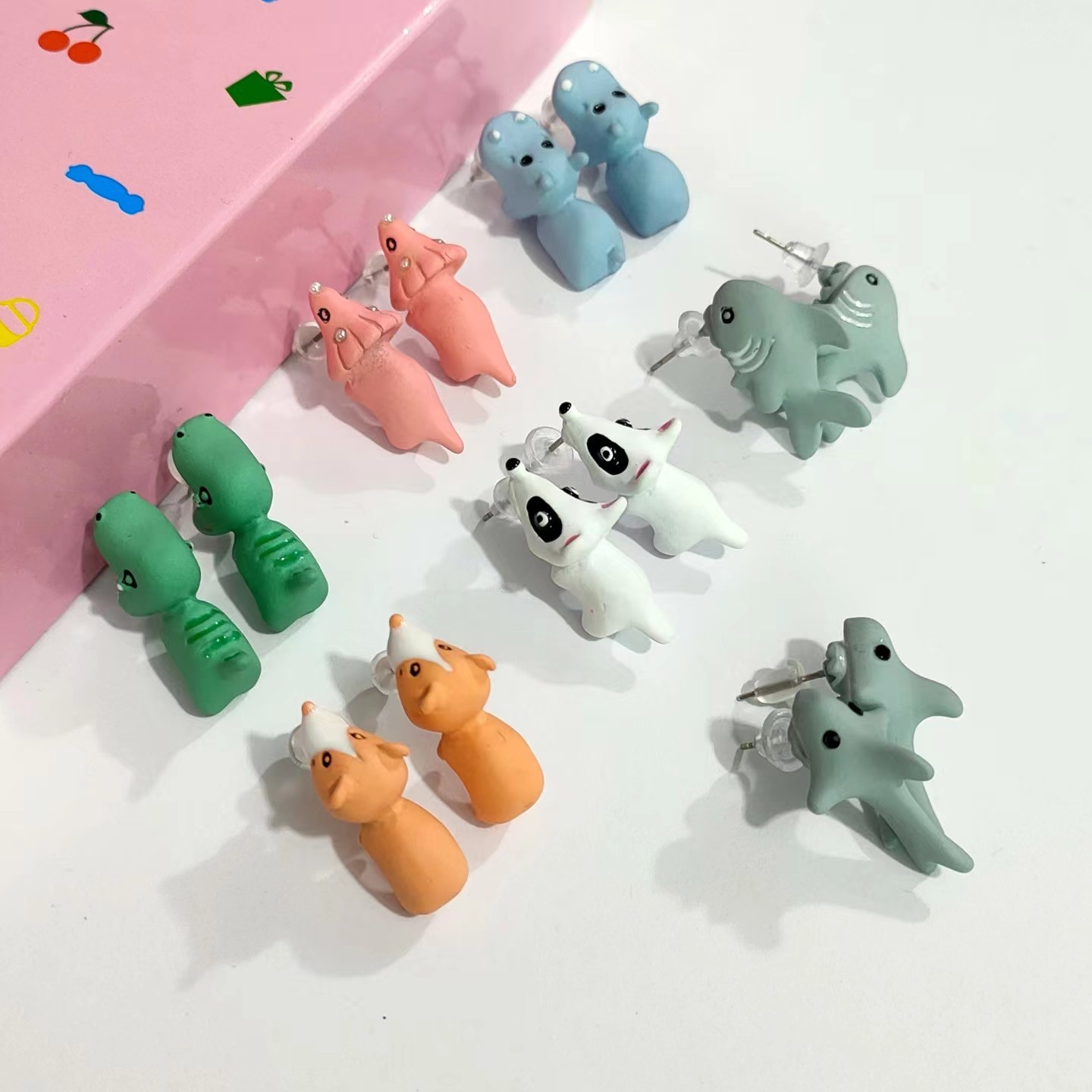 Women'S Fashion Earrings - 2pcs/1pair Animal Cartoon Stud Earring For