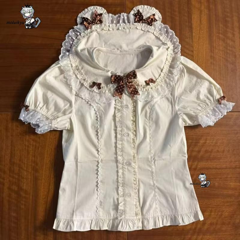 Kawaii Ruffles Blouses Spring  - Puff Sleeve Blouse review and price