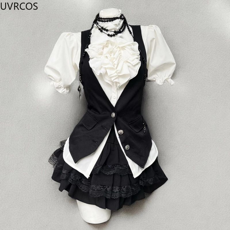 Y2k Aesthetic Lolita Style Swe - Puff Sleeve Blouse review and price