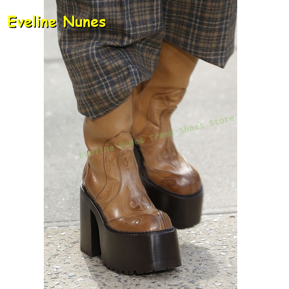 Embroidery Platform Knee High  - Women'S Fashion Trends 2025 review and price