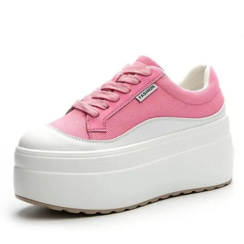 8cm New Canvas Genuine Leather - Women'S Fashion Show review and price