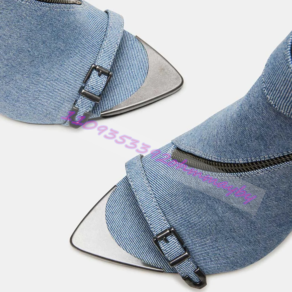 Summer Blue Denim Pointed-Toe  - Women'S Fashion Belts review and price