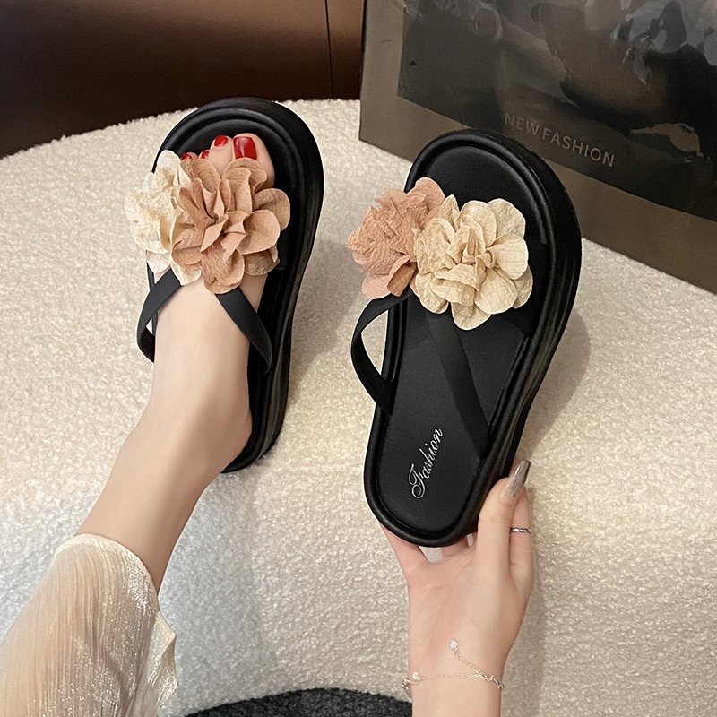 Two-Tone Floral Platform Sanda - Women'S Fashion Korea review and price