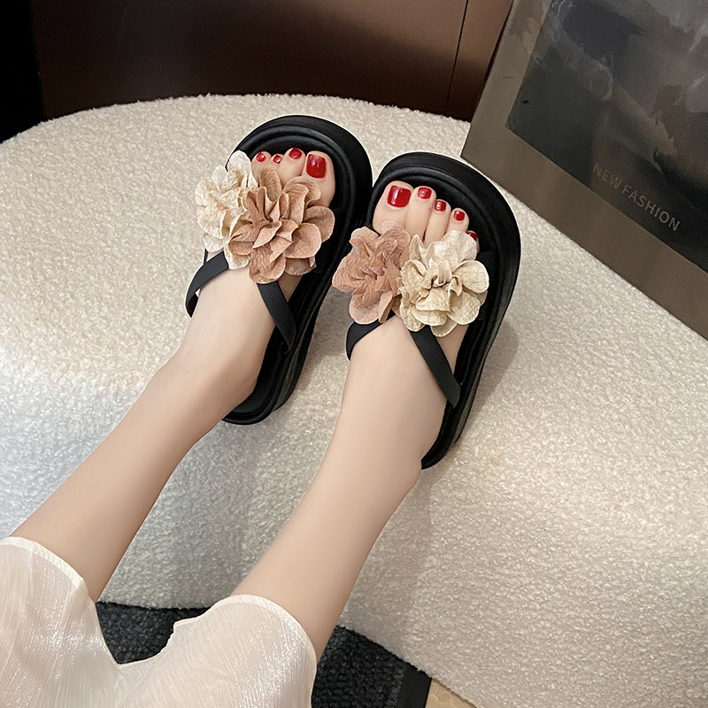 Two-Tone Floral Platform Sanda - Women'S Fashion Korea review and price