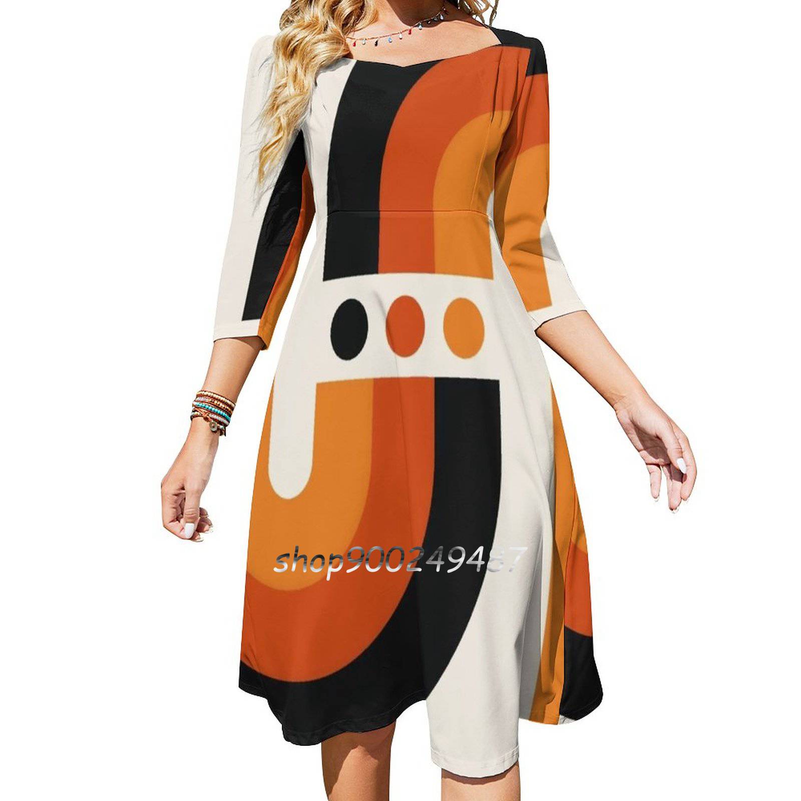 Sunset Rainbow Flare Dress Squ - Women'S Fashion In The 60S review and price