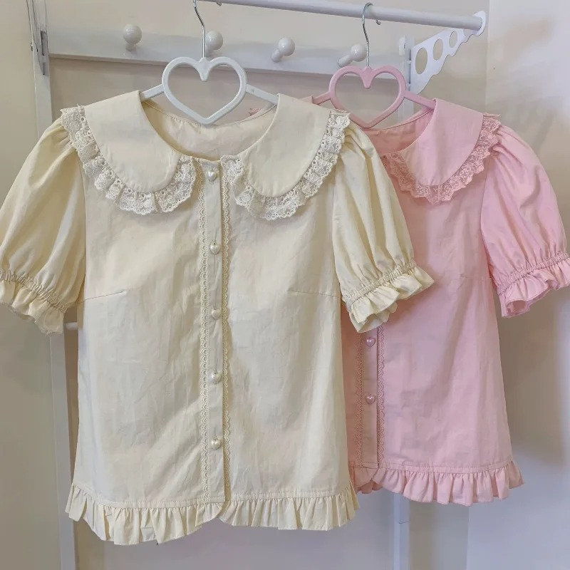 Summer Japanese Kawaii Lolita  - Puff Sleeve Blouse review and price