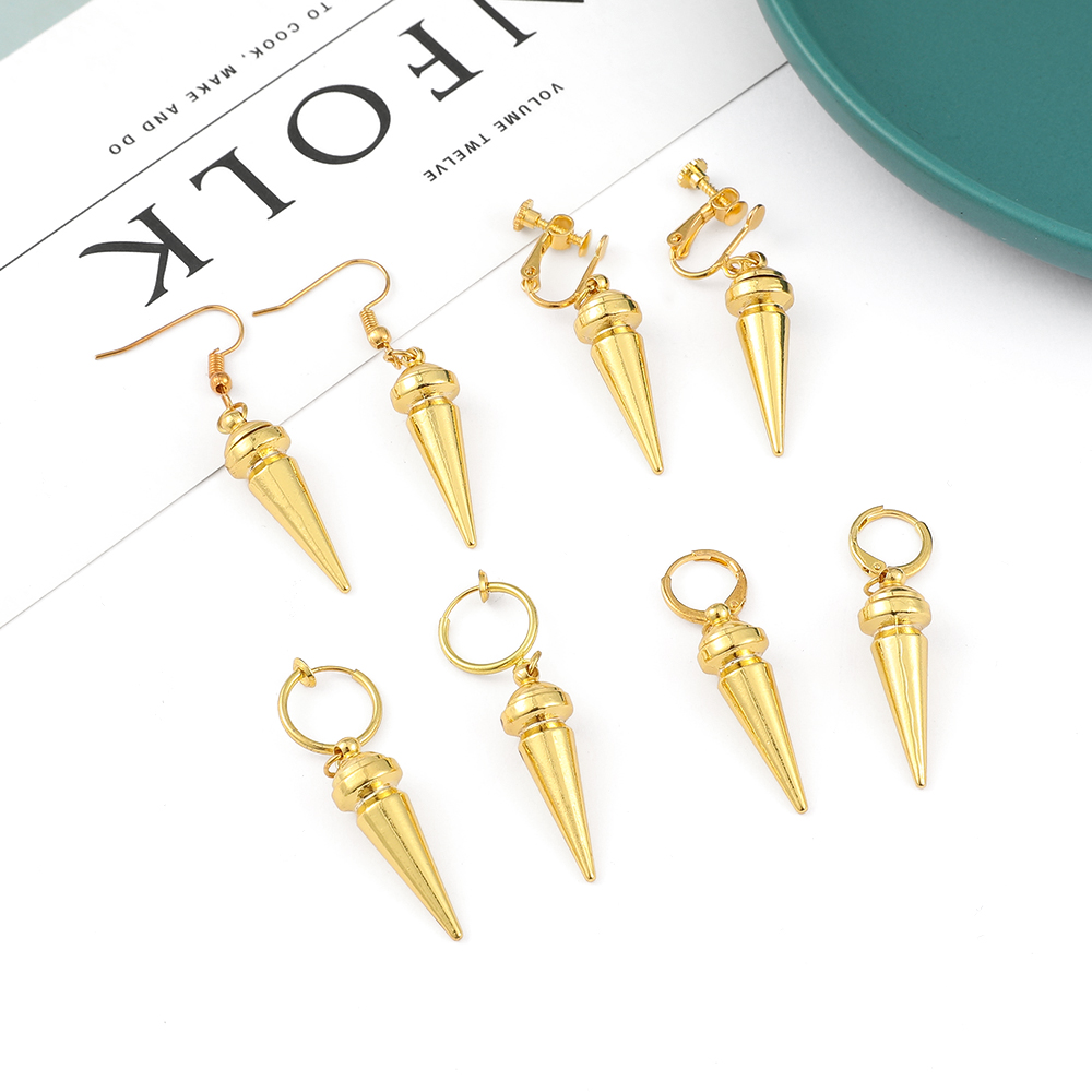 Fashion Anime Golden Color Awl - Women'S Fashion Earrings review and price
