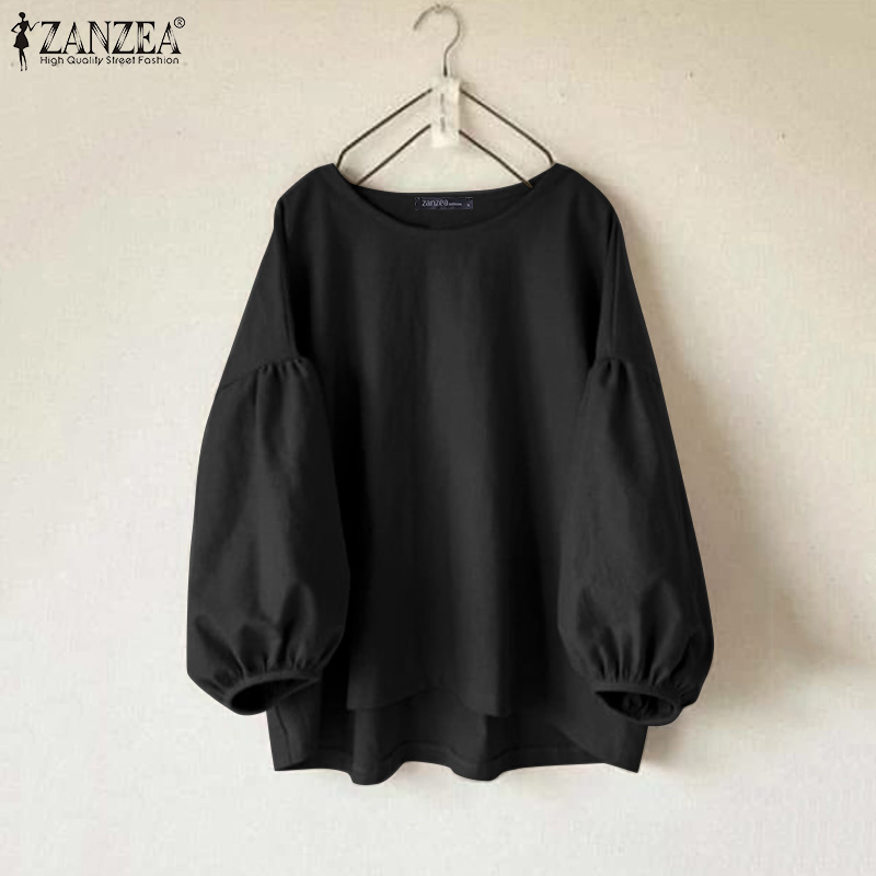 ZANZEA Plus Size Woman Casual  - Puff Sleeve Blouse review and price