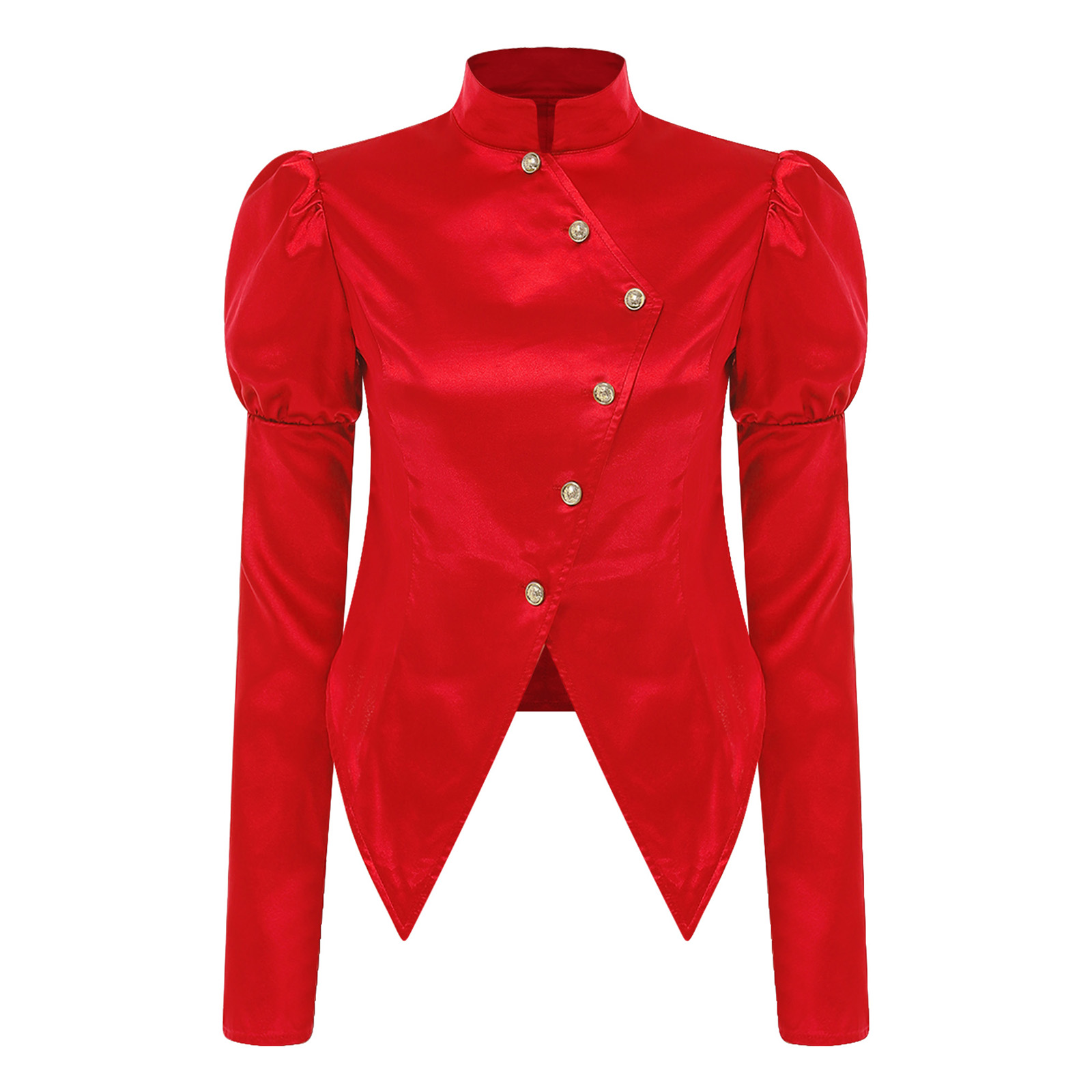 Women Victorian Tops Button Sa - Puff Sleeve Blouse review and price