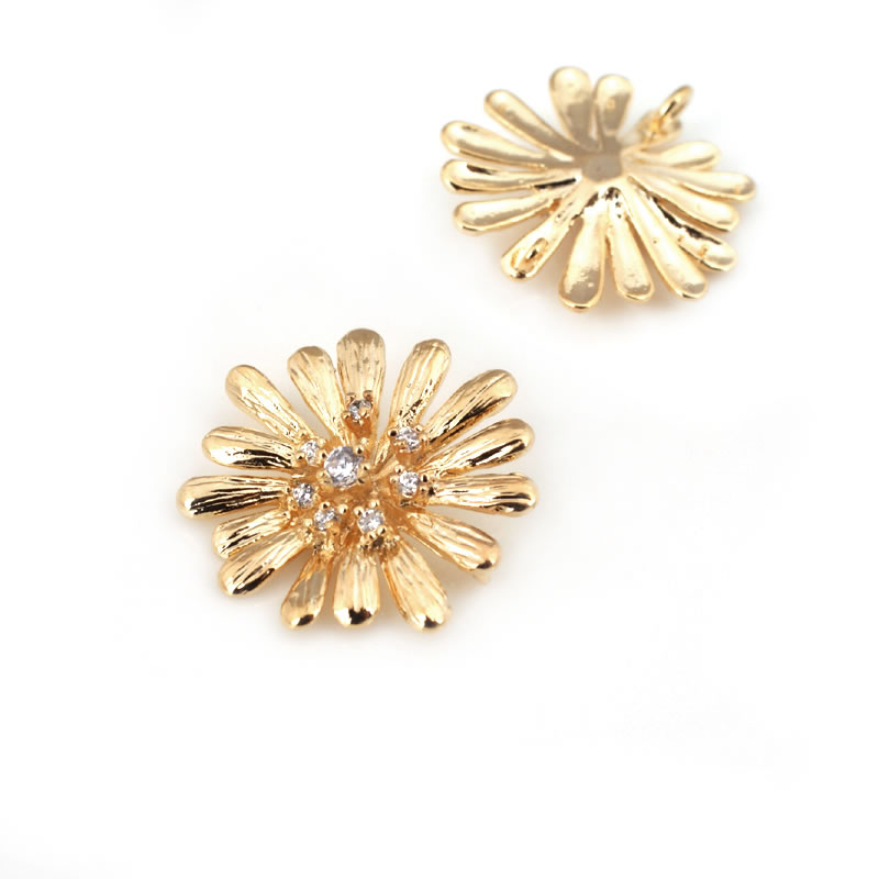 18K Gold Color Brass Sunflower - Women'S Fashion Earrings review and price