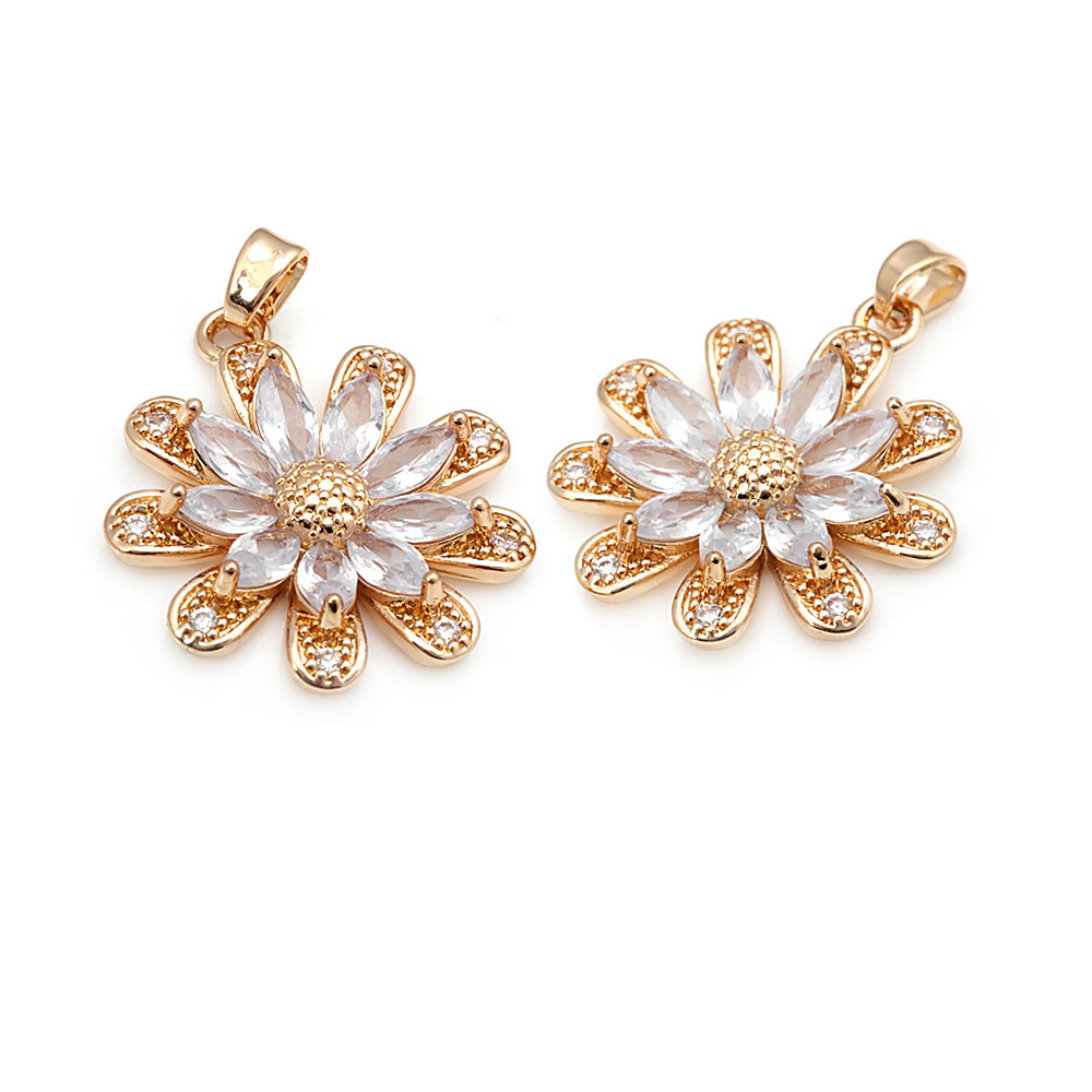 18K Gold Color Brass Sunflower - Women'S Fashion Earrings review and price
