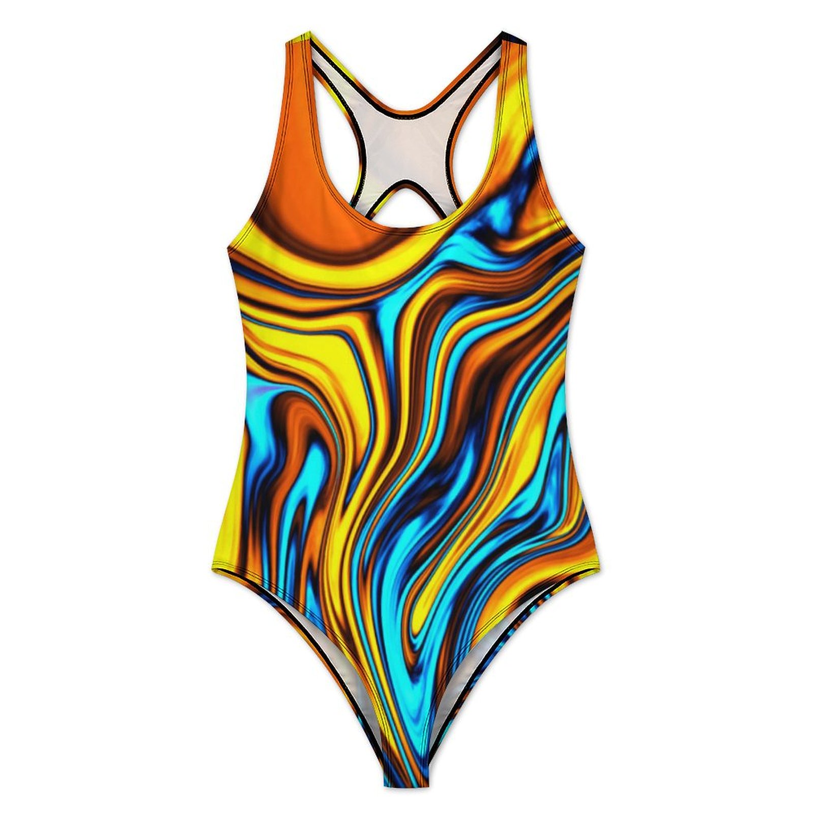 Golden Retro 60s Swimsuit Abst - Women'S Fashion In The 60S review and price